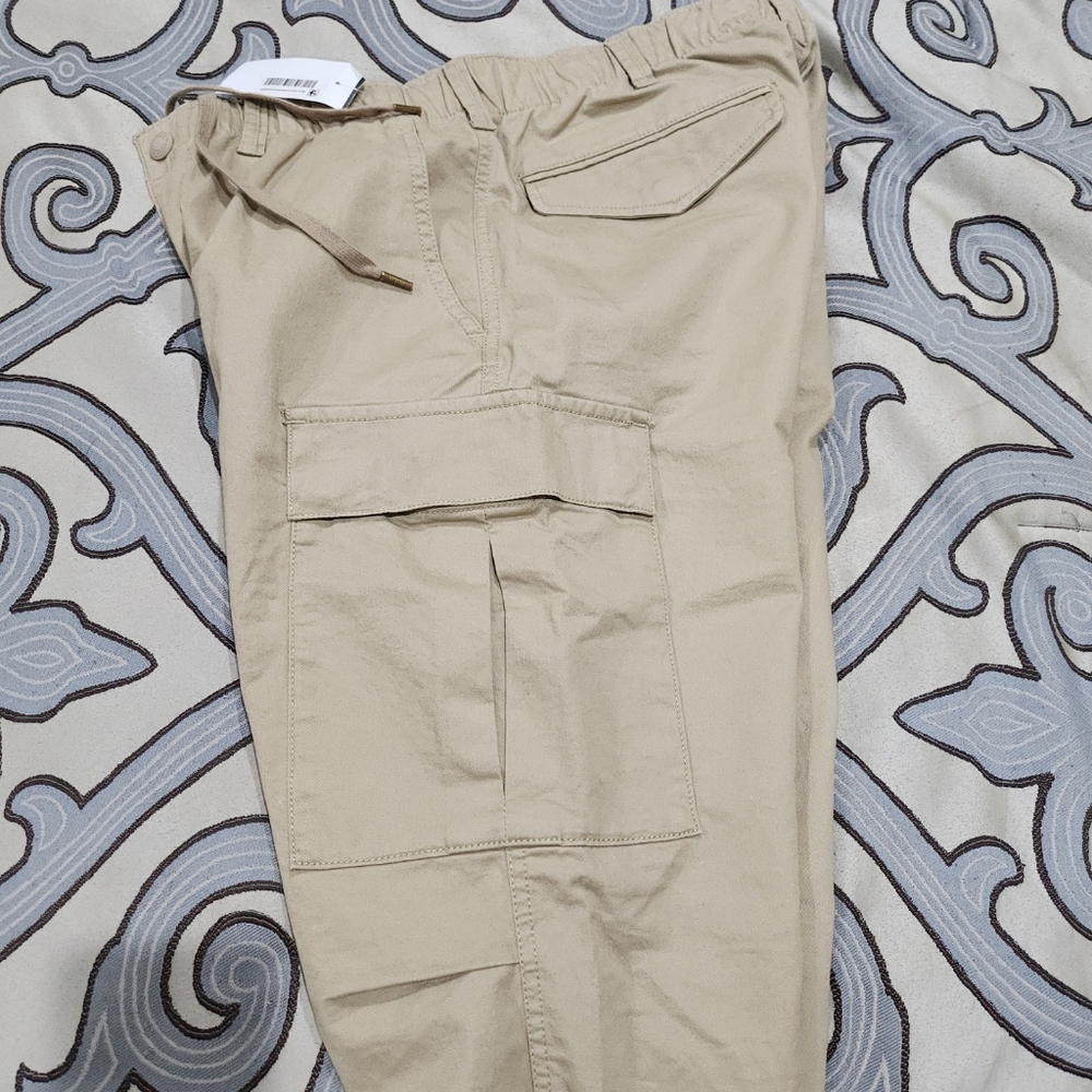 SOLD!! NWT Polo Ralph Lauren Mens Cargo Pants 32x32 Khaki 7 Pocket w/ drawstring - Picture 5 of 9